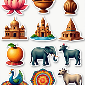 Regional Art & Symbols - Sticker Sheet v21